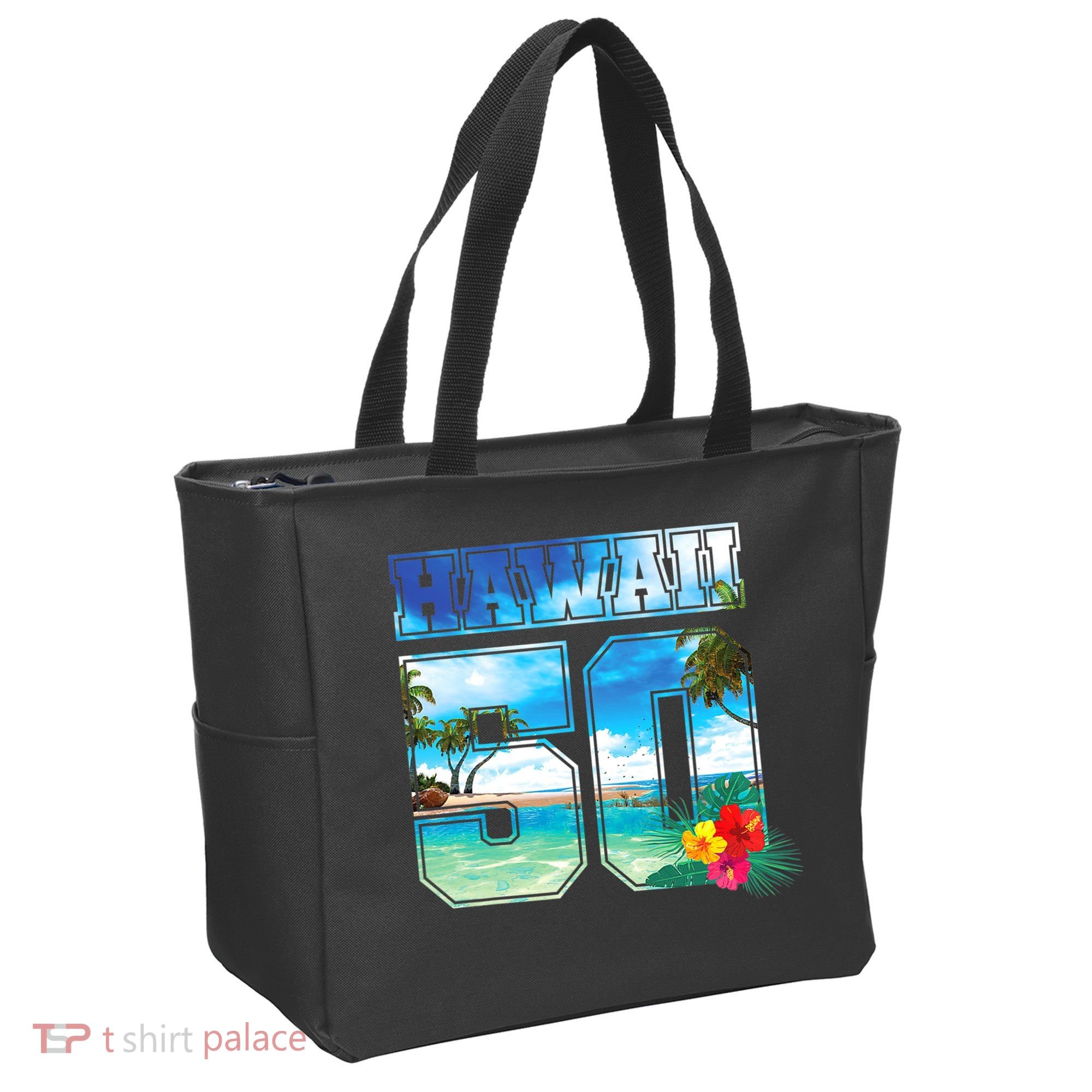 Hawaii 50th State Hawaii Hibiscus 50 Tote Bag