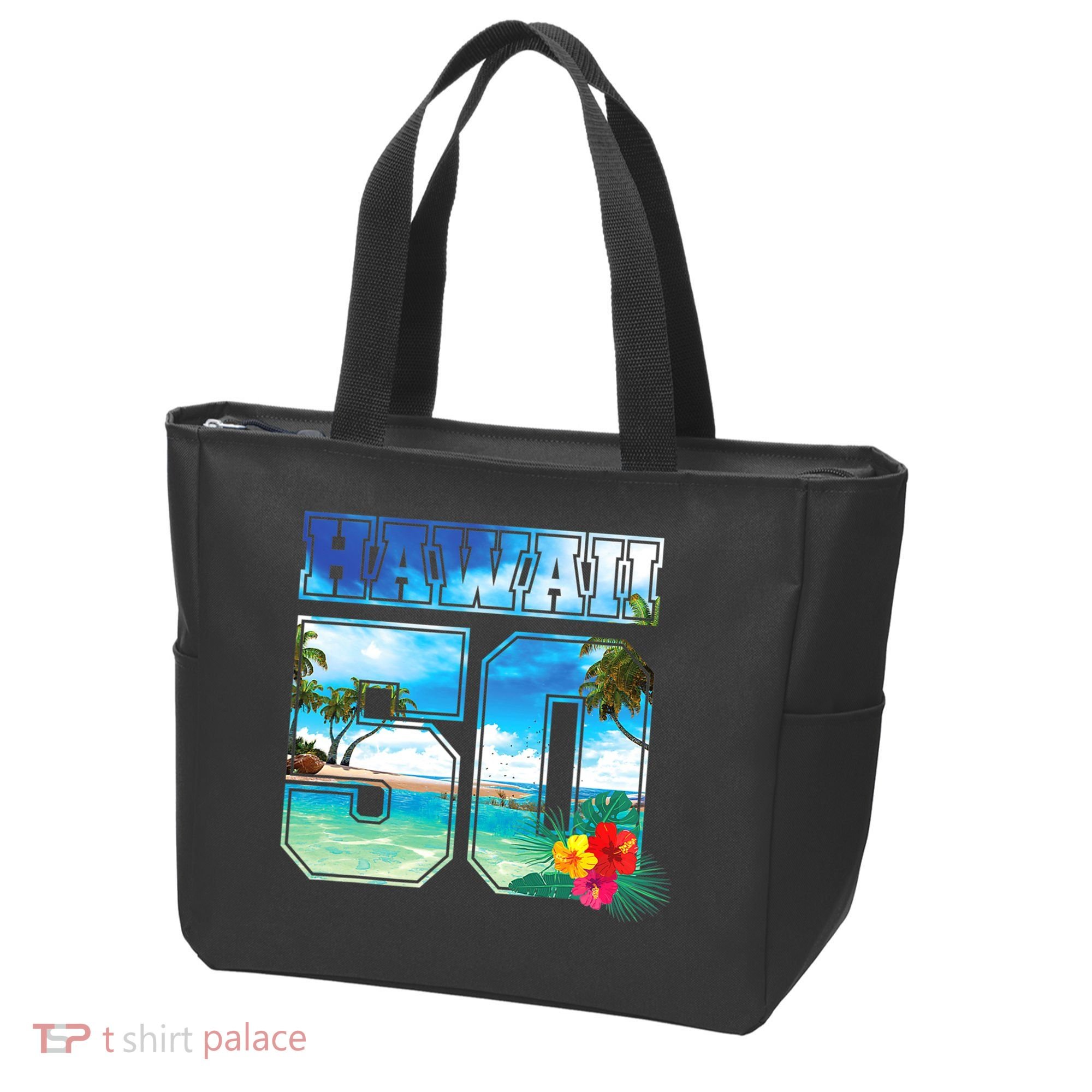 Hawaii 50th State Hawaii Hibiscus 50 Tote Bag