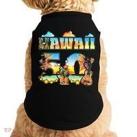 Hawaii 50Th State Hawaiian Beach Hibiscus 50 Maui Sunset Doggie Tank thumb 0