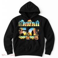 Hawaii 50Th State Hawaiian Beach Hibiscus 50 Maui Sunset Hoodie thumb 0