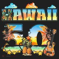 Hawaii 50Th State Hawaiian Beach Hibiscus 50 Maui Sunset Hat thumb 2