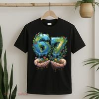 Hand 67 Earth Day 6 7 Six Seven Meme T-Shirt thumb 2