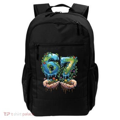 Hand 67 Earth Day 6 7 Six Seven Meme Backpack