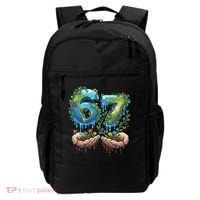 Hand 67 Earth Day 6 7 Six Seven Meme Backpack thumb 0