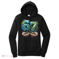 Hand 67 Earth Day 6 7 Six Seven Meme Women's Hoodie thumb 0