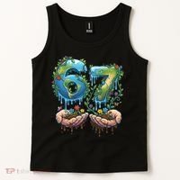 Hand 67 Earth Day 6 7 Six Seven Meme Tank Top thumb 2
