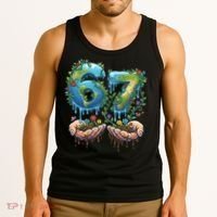 Hand 67 Earth Day 6 7 Six Seven Meme Tank Top thumb 3