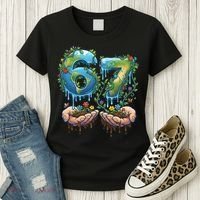 Hand 67 Earth Day 6 7 Six Seven Meme Women's T-Shirt thumb 3