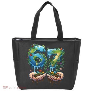 Hand 67 Earth Day 6 7 Six Seven Meme Tote Bag