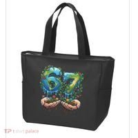 Hand 67 Earth Day 6 7 Six Seven Meme Tote Bag thumb 3