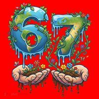 Hand 67 Earth Day 6 7 Six Seven Meme Santa Hat thumb 1