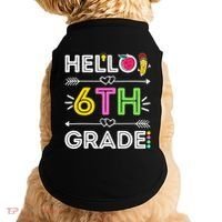 Hello 6Th Grade Sixth Teacher Student Back To School Gift Doggie Tank thumb 0