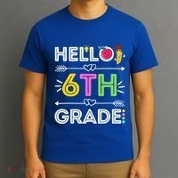 Hello 6Th Grade Sixth Teacher Student Back To School Gift T-Shirt thumb 3