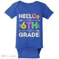 Hello 6Th Grade Sixth Teacher Student Back To School Gift Baby Bodysuit thumb 0