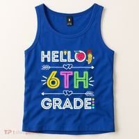 Hello 6Th Grade Sixth Teacher Student Back To School Gift Tank Top thumb 2