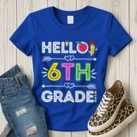 Hello 6Th Grade Sixth Teacher Student Back To School Gift Women's T-Shirt thumb 3