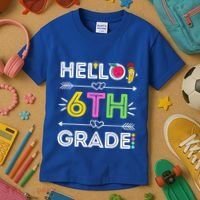 Hello 6Th Grade Sixth Teacher Student Back To School Gift Kids T-Shirt thumb 3