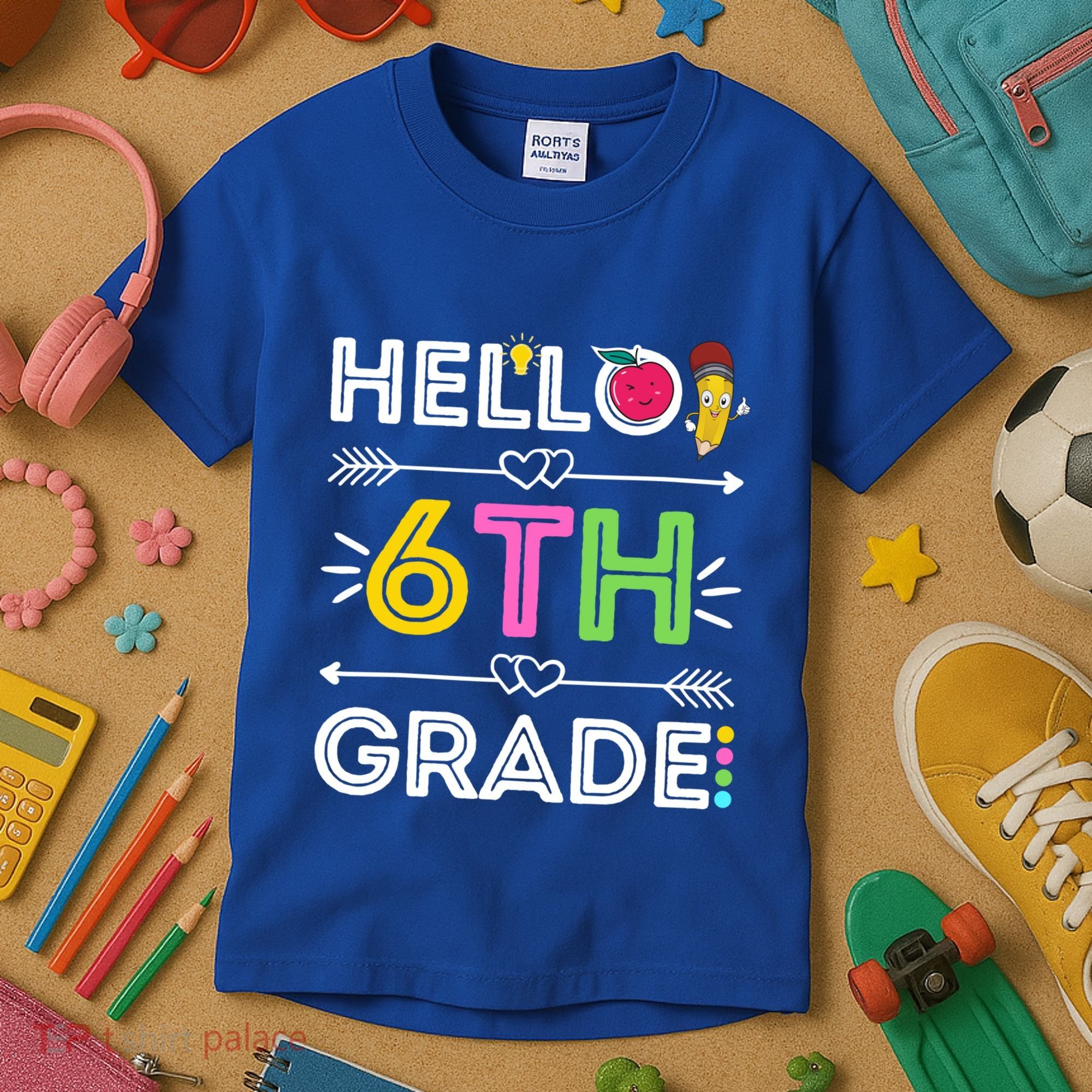 Hello 6Th Grade Sixth Teacher Student Back To School Gift Kids T-Shirt