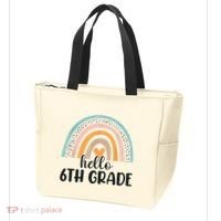 Hello 6Th Grade Rainbow Back To School Teachers Gift Tote Bag thumb 3