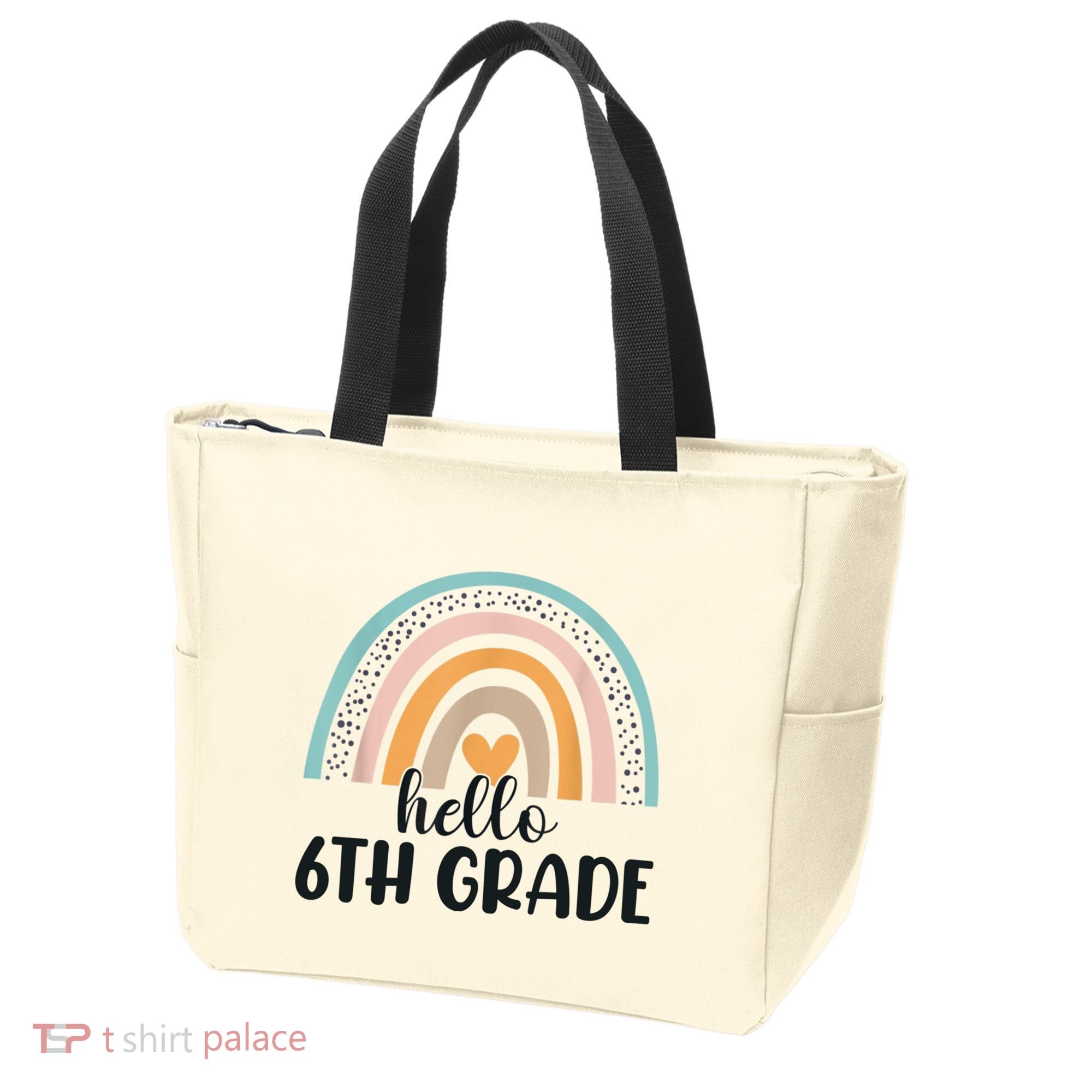 Hello 6Th Grade Rainbow Back To School Teachers Gift Tote Bag