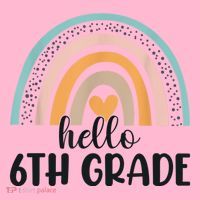 Hello 6Th Grade Rainbow Back To School Teachers Gift Coaster thumb 2