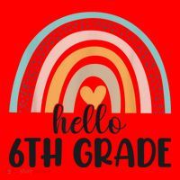 Hello 6Th Grade Rainbow Back To School Teachers Gift Santa Hat thumb 1