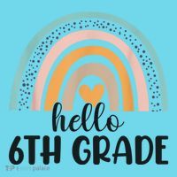 Hello 6Th Grade Rainbow Back To School Teachers Gift Long Sleeve Shirt thumb 2