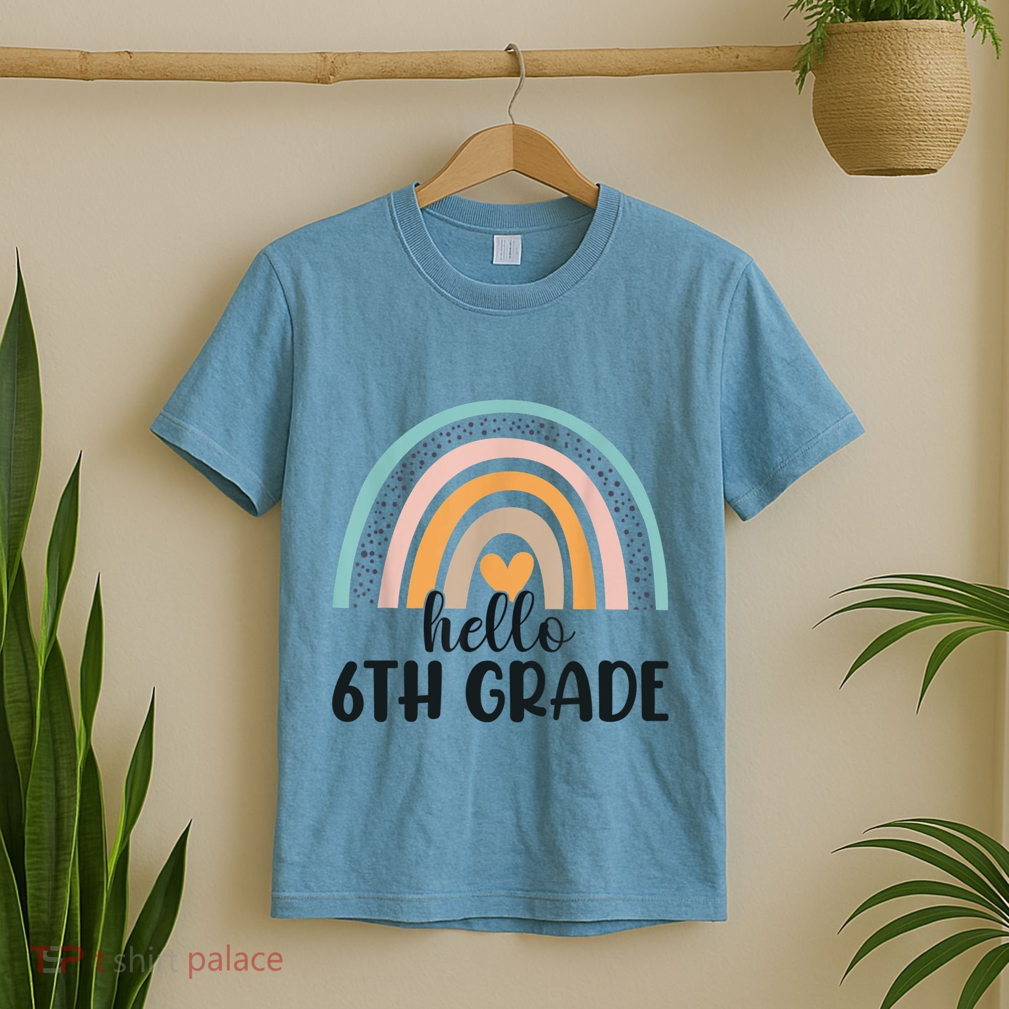 Hello 6Th Grade Rainbow Back To School Teachers Gift T-Shirt