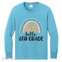Hello 6Th Grade Rainbow Back To School Teachers Gift Kids Long Sleeve Shirt thumb 0
