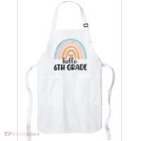 Hello 6Th Grade Rainbow Back To School Teachers Gift Apron thumb 0
