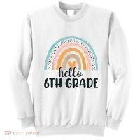 Hello 6Th Grade Rainbow Back To School Teachers Gift Sweatshirt thumb 0