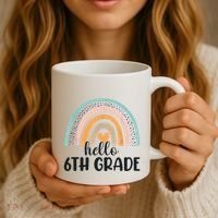 Hello 6Th Grade Rainbow Back To School Teachers Gift Coffee Mug thumb 3