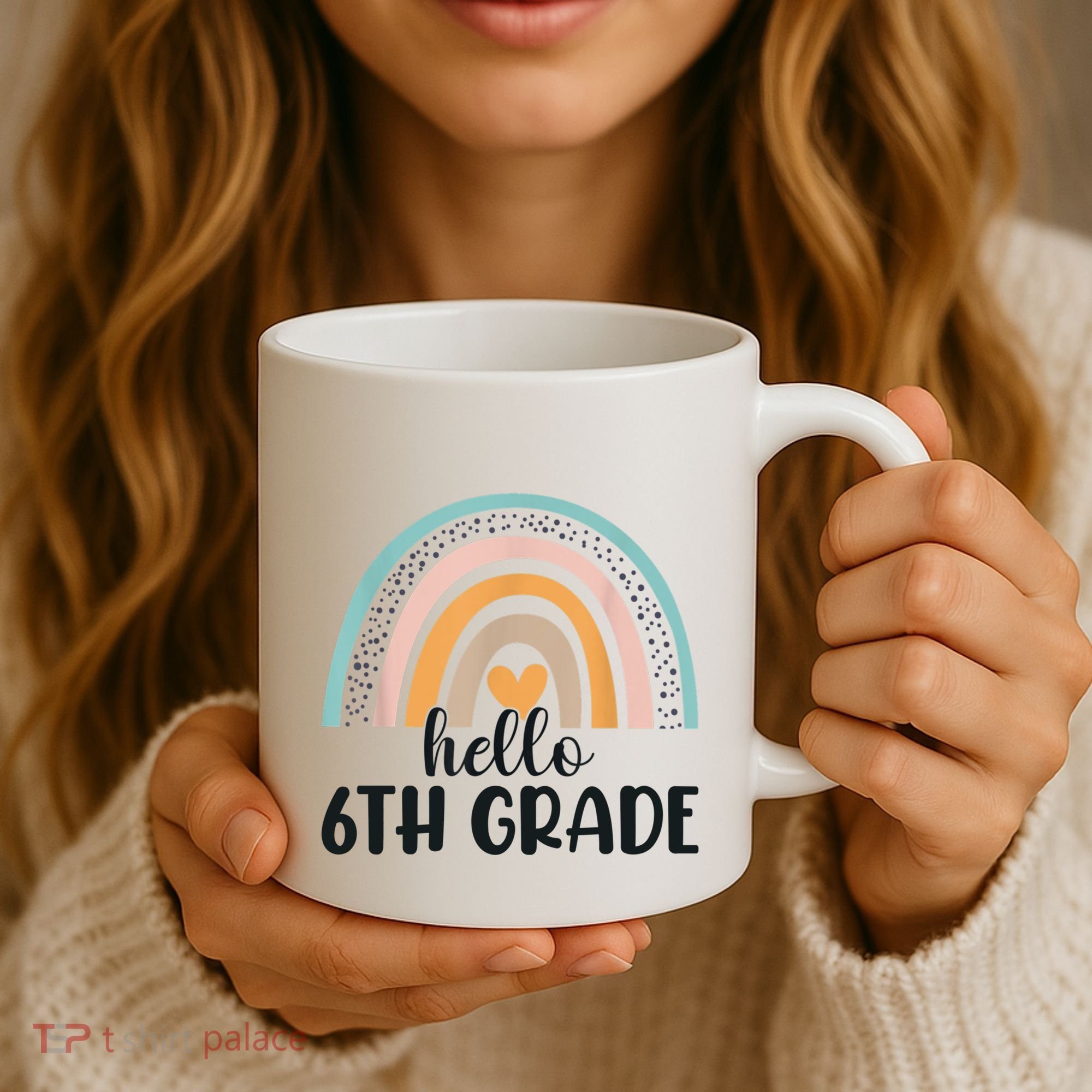 Hello 6Th Grade Rainbow Back To School Teachers Gift Coffee Mug