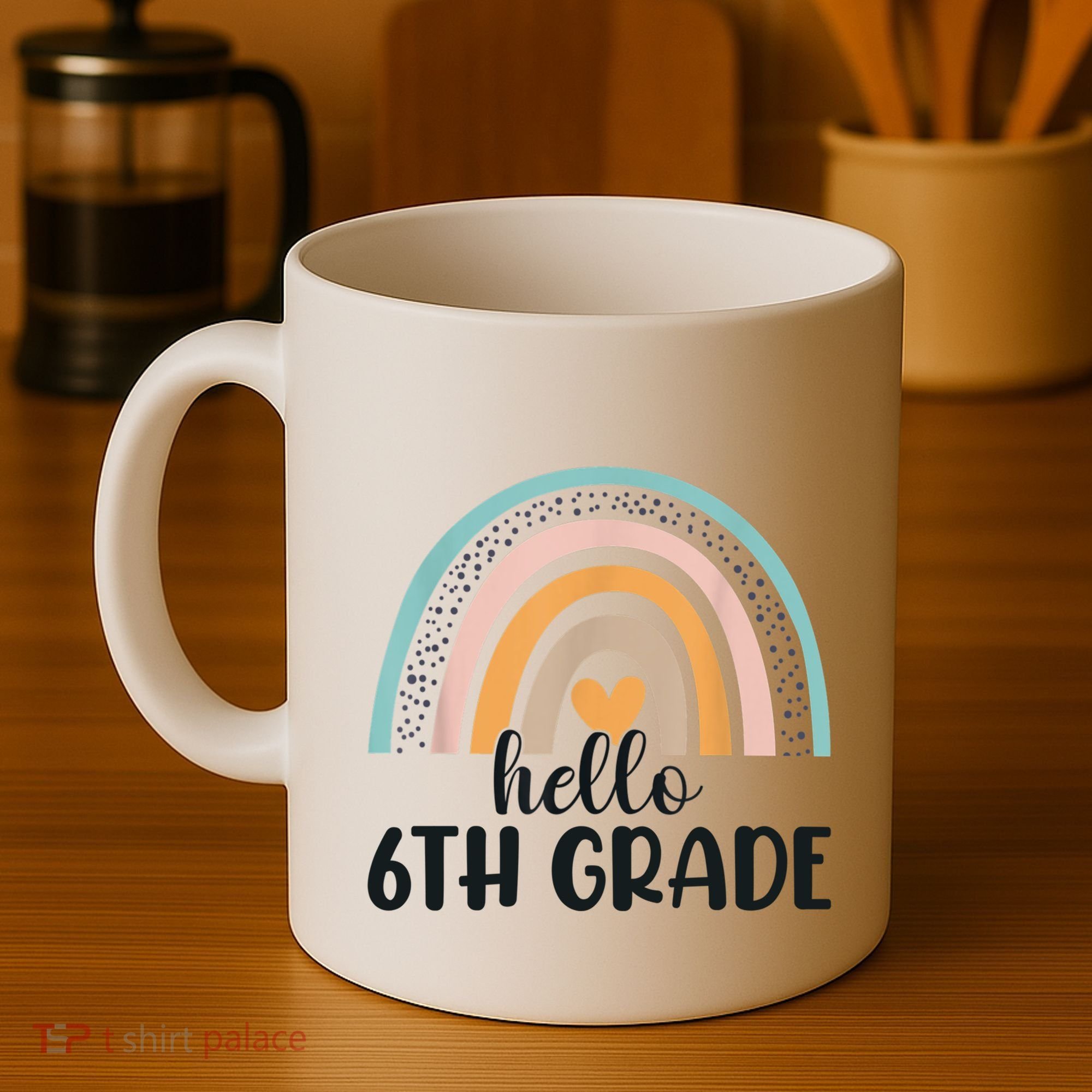 Hello 6Th Grade Rainbow Back To School Teachers Gift Coffee Mug