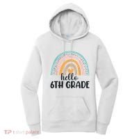 Hello 6Th Grade Rainbow Back To School Teachers Gift Women's Hoodie thumb 0