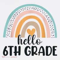 Hello 6Th Grade Rainbow Back To School Teachers Gift Mousepad thumb 1