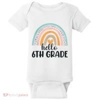 Hello 6Th Grade Rainbow Back To School Teachers Gift Baby Bodysuit thumb 0