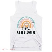 Hello 6Th Grade Rainbow Back To School Teachers Gift Tank Top thumb 0