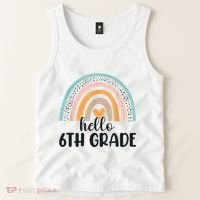 Hello 6Th Grade Rainbow Back To School Teachers Gift Tank Top thumb 2