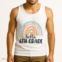 Hello 6Th Grade Rainbow Back To School Teachers Gift Tank Top thumb 3
