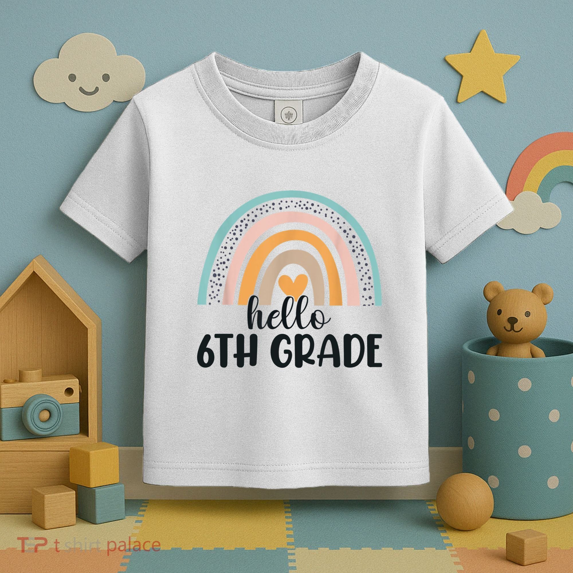 Hello 6Th Grade Rainbow Back To School Teachers Gift Toddler T-Shirt