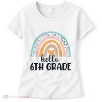 Hello 6Th Grade Rainbow Back To School Teachers Gift Women's T-Shirt thumb 0
