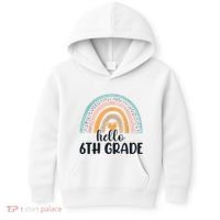 Hello 6Th Grade Rainbow Back To School Teachers Gift Kids Hoodie thumb 0