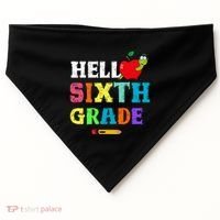 Hello 6Th Sixth Grade Cute Gift Funny 6Th Sixth Grade Back To Gift USA-Made Doggie Bandana thumb 0