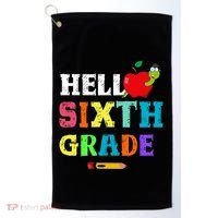 Hello 6Th Sixth Grade Cute Gift Funny 6Th Sixth Grade Back To Gift Golf Towel thumb 0