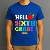 Hello 6Th Sixth Grade Cute Gift Funny 6Th Sixth Grade Back To Gift T-Shirt thumb 3
