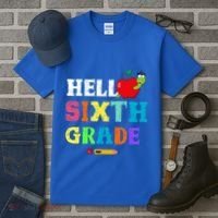 Hello 6Th Sixth Grade Cute Gift Funny 6Th Sixth Grade Back To Gift Tall T-Shirt thumb 3