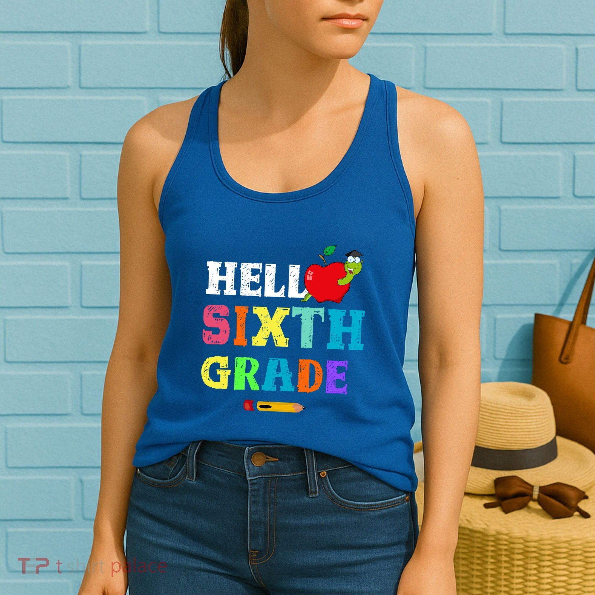 Hello 6Th Sixth Grade Cute Gift Funny 6Th Sixth Grade Back To Gift Women's Tank Top
