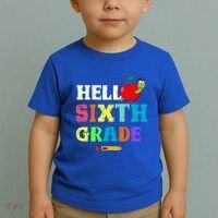 Hello 6Th Sixth Grade Cute Gift Funny 6Th Sixth Grade Back To Gift Toddler T-Shirt thumb 2