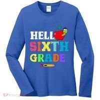 Hello 6Th Sixth Grade Cute Gift Funny 6Th Sixth Grade Back To Gift Women's Long Sleeve Shirt thumb 0